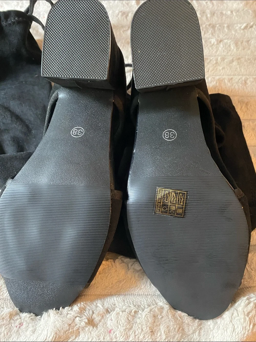 NWOT, Over The Knee Long Black Boots Cut Out Toes and Sides of Boots